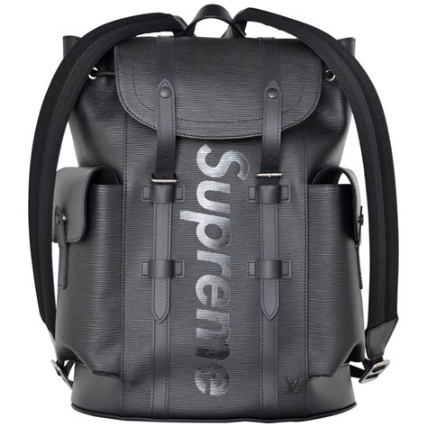 louis vuitton supreme backpack black replica